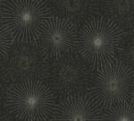 Die Retro Tapete 50er Starburst Motiv – Schwarz, Metallic, die einen beeindruckenden Kontrast und eine zeitlose Eleganz erzeugen. Sie eignet sich perfekt für Räume, die einen Hauch von Retro-Charme und eine moderne Note benötigen und wird ein Highlight in jedem Raum sein.