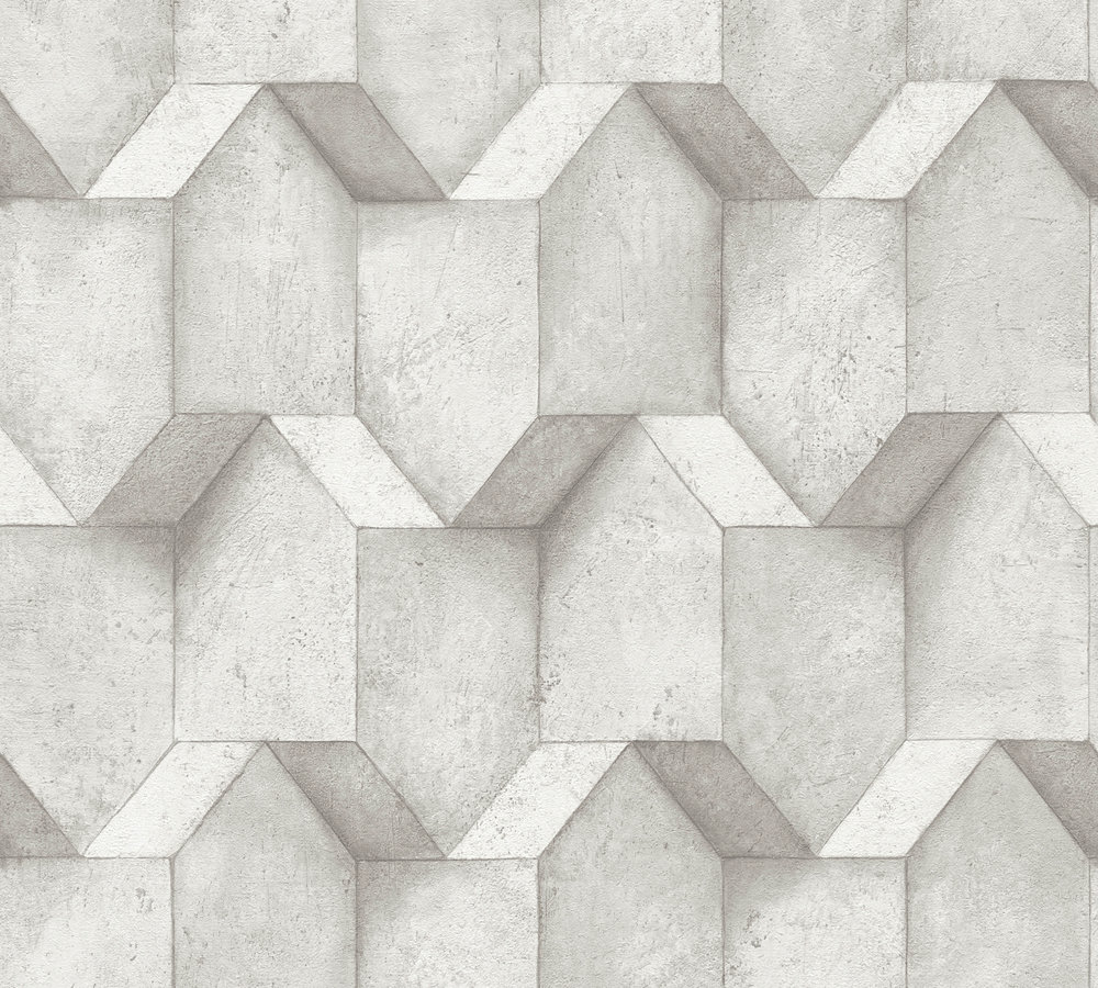 3D Tapete Kalkstein mit Strukturdesign Die Tapete hat ein Design, das an natürlichen Kalkstein erinnert und in Weiß und Grau Farbtönen gehalten ist, mit 3D-Struktur, die Tiefe und Dimension verleiht und eine moderne und edle Optik.