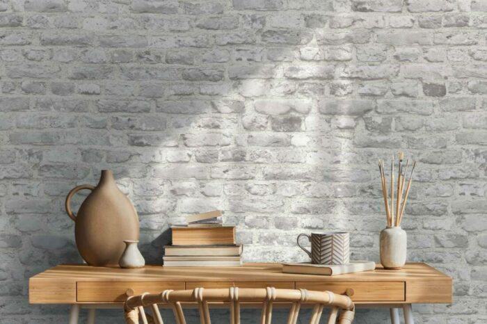 Die Steinoptik Tapete im 3D Mauerwerk - Design präsentiert sich in zeitlosem Grau-Weiß und verleiht jedem Raum eine rustikale und edle Optik durch das realistische 3D Mauerwerk-Design, es wirkt wie eine echte Steinmauer.
