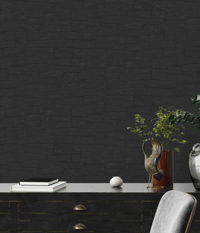AS Creation Tapete - Stein - Schwarz Verleihen Sie Ihren Räumen eine moderne und stilvolle Note mit der A.S. Création Vliestapete aus der Kollektion "Black is Beautiful", Modell 139511.